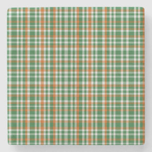 Saint Patrick's day Ierland Vlag gekleurde gingham Stenen Onderzetter