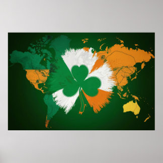 Saint Patrick's Day, Ierse vlag kleuren Poster