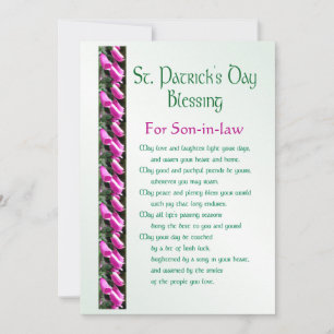 Saint Patricks Day Irish Blessing for Son-in-law H Feestdagenkaart