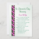 Saint Patricks Day Irish Blessing for Wife Holiday Feestdagenkaart (Voorkant)