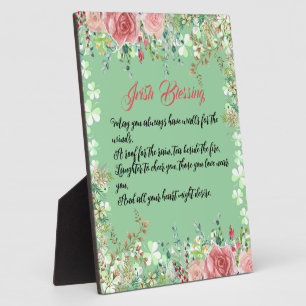 Saint Patrick's Day Irish Blessing Rozen Shamrocks Fotoplaat