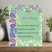 Saint Patrick's Day Irish Blessing Shamrock Clover Fotoplaat