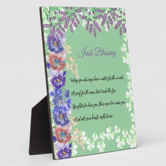 Saint Patrick's Day Irish Blessing Shamrock Clover Fotoplaat (Zijkant)