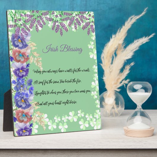 Saint Patrick's Day Irish Blessing Shamrock Clover Fotoplaat (Zijkant)