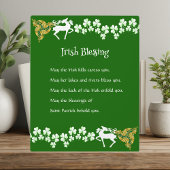 Saint Patrick's Day Irish Celtic Deer Shamrocks Fotoplaat