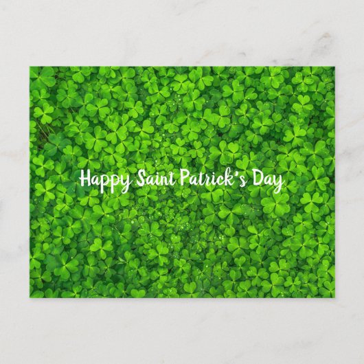Saint Patrick's Day Irish Green Shamrock Briefkaart (Voorkant)