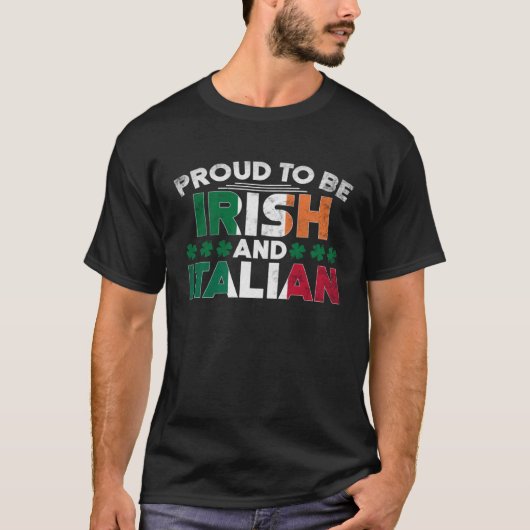 Saint Patrick's Day Irish Italian St Paddy's Day   T-shirt (Voorkant)