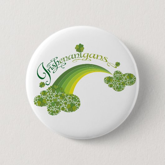 Saint Patrick's Day Irish Shenanigans Shamrock Ronde Button 5,7 Cm (Voorkant)
