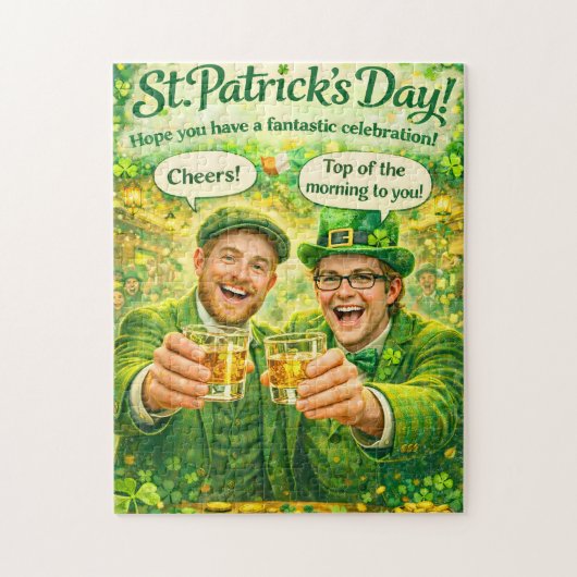 Saint Patrick's Day Irish toast jigsaw puzzle (Vertical)