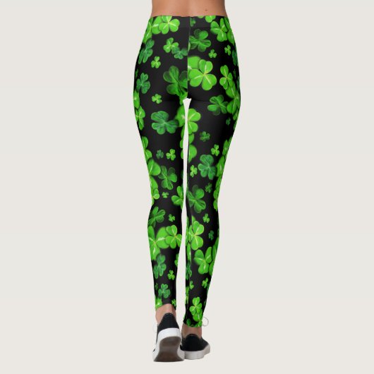 Saint Patrick's Day Irlandais Shamrocks Leggings M (Dos)