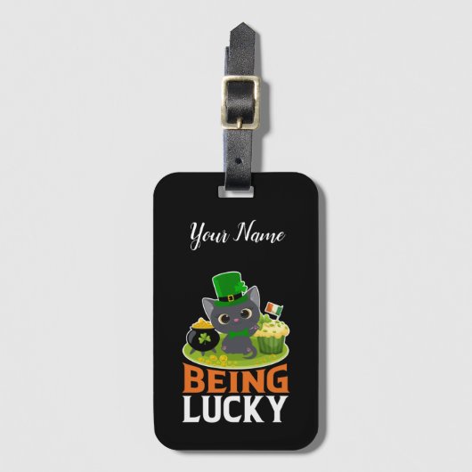 Saint Patrick's Day is Lucky Bagagelabel (Voorkant (verticaal))