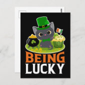 Saint Patrick's Day is Lucky Briefkaart (Voorkant / Achterkant)