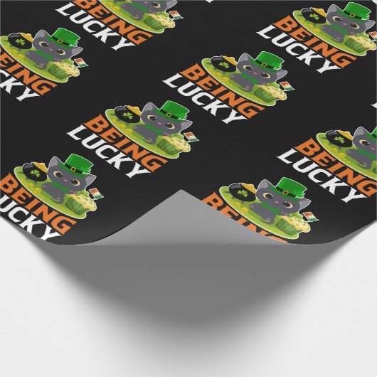 Saint Patrick's Day is Lucky Cadeaupapier (Hoek)