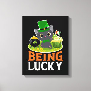 Saint Patrick's Day is Lucky Canvas Afdruk