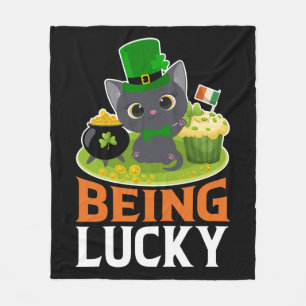 Saint Patrick's Day is Lucky Fleece Deken