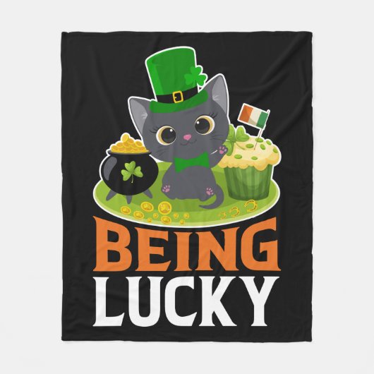 Saint Patrick's Day is Lucky Fleece Deken (Voorkant)