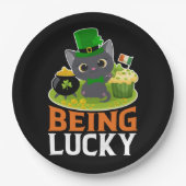 Saint Patrick's Day is Lucky Papieren Bordje (Voorkant)