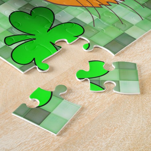 Saint Patrick's Day Jigsaw Puzzle Cat (Côté)