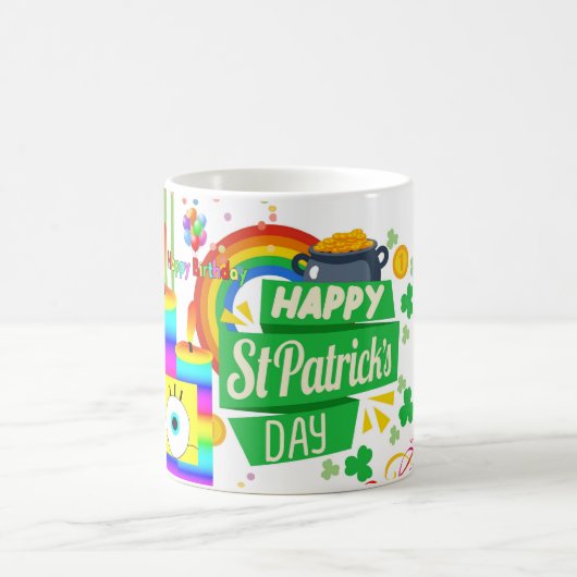 Saint Patrick's Day Joyeux Anniversaire Mug (Centre)