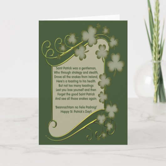 Saint Patricks Day Kaart (Voorkant)
