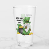 Saint Patrick's Day kabouter bier Glas (Achterkant)