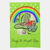 Saint Patrick's Day Kitchen Hand Towel Rainbow Theedoek (Verticaal)