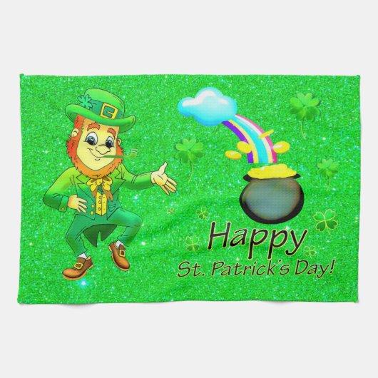 Saint Patrick's Day Kitchen Hand Towel Theedoek (Horizontaal)