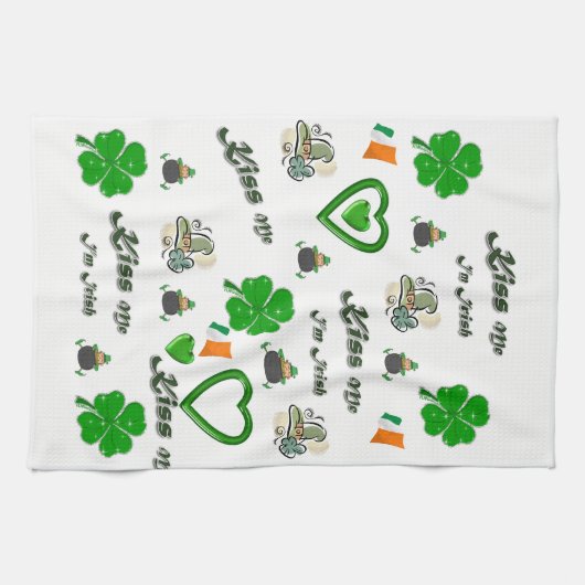 Saint Patrick's Day Kitchen Hand Towel Theedoek (Horizontaal)