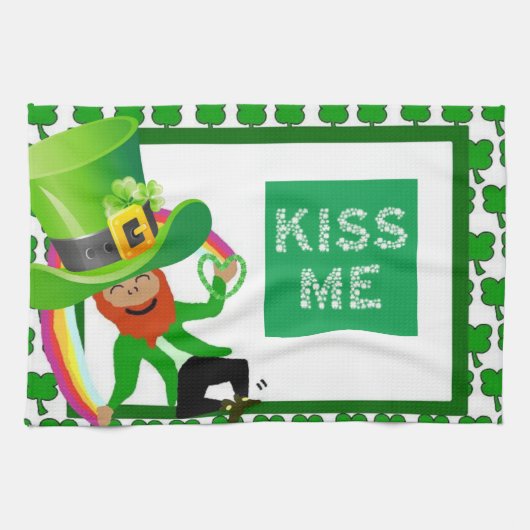Saint Patrick's Day Kitchen Hand Towel Theedoek (Horizontaal)
