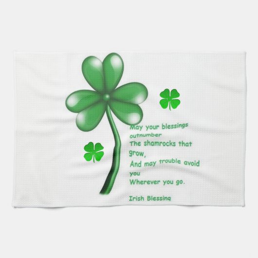 Saint Patrick's Day Kitchen Hand Towel Theedoek (Horizontaal)