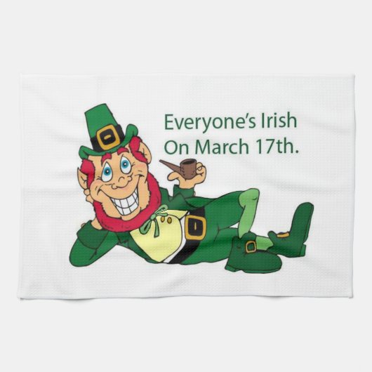 Saint Patrick's Day Kitchen Hand Towel Theedoek (Horizontaal)
