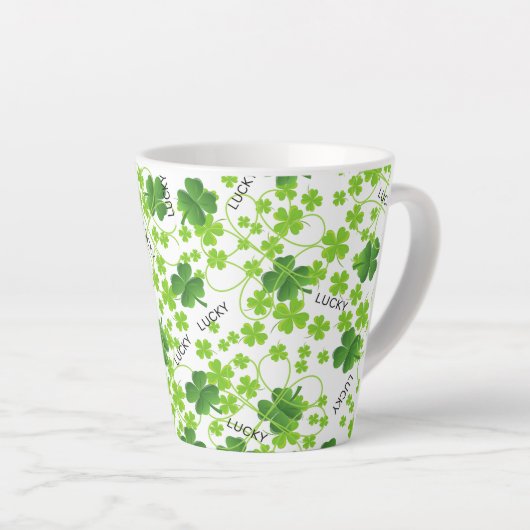 "Saint Patrick's Day" Latte Mug (Angle droit)