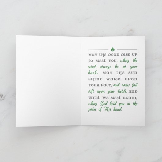 Saint Patrick's Day Leprechaun carte d'accueil (Intérieur)