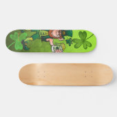 Saint Patrick's Day Leprechaun Drink Beer Skateboard (Horizontaal)
