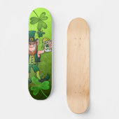 Saint Patrick's Day Leprechaun Drink Beer Skateboard (Voorkant)
