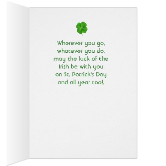 Saint Patrick's Day Leprechaun Luck Custom ou Doct (Intérieur (Droit))