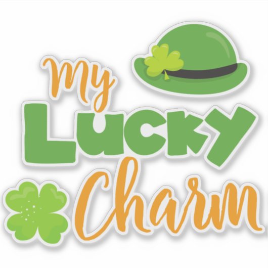 Saint Patrick's Day, Leprechaun Pet, Lucky Charm Sticker (Voorkant)