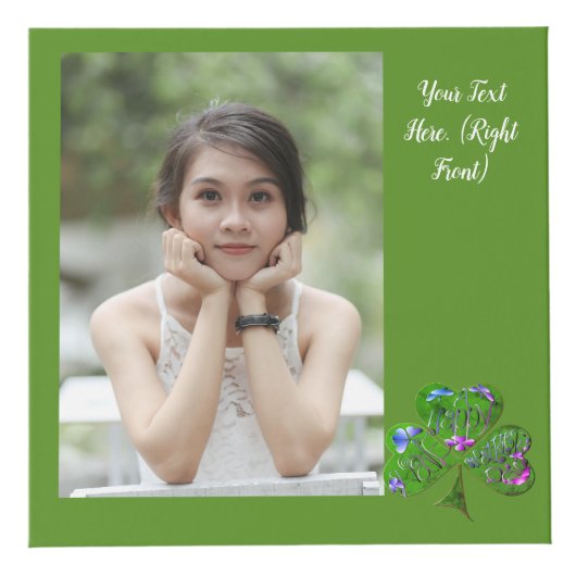 Saint Patrick's Day Leprechaun Shamrock Photo Cube (Droite)