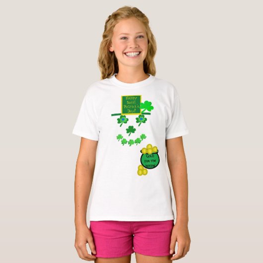 Saint Patrick's Day Leprechaun T-shirt Humour (Devant entier)