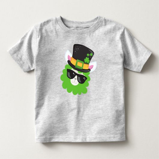 Saint Patrick's Day, Llama, Alpaca, Pet Leprechaun Kinder Shirts (Voorkant)
