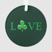 Saint Patrick's Day Love Green Clover Shamrock (dos)