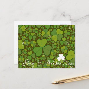 Saint Patrick's Day Lucky Clovers Shamrock Irish Briefkaart