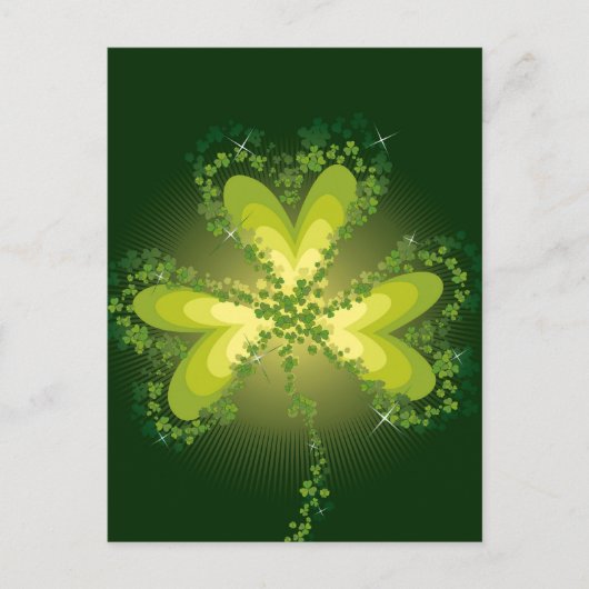 Saint Patrick's Day Lucky Clovers Shamrock Irish Briefkaart (Voorkant)