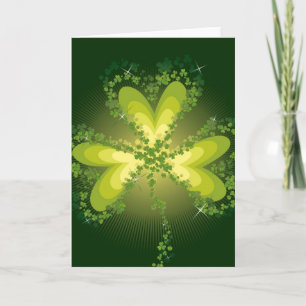 Saint Patrick's Day Lucky Clovers Shamrock Irish Kaart