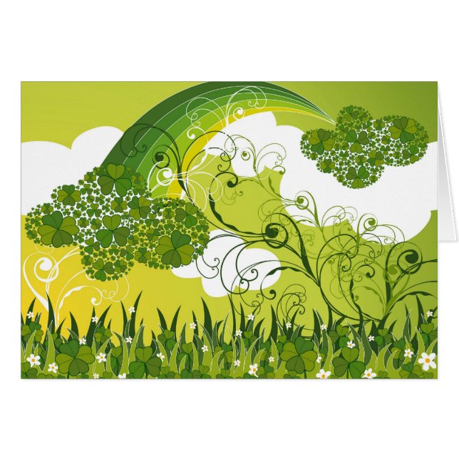 Saint Patrick's Day Lucky Clovers Shamrock irlanda (Devant horizontal)