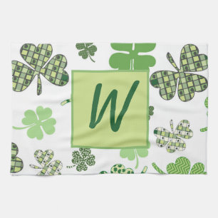Saint Patrick's Day Lucky Clovers Theedoek
