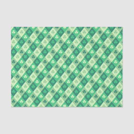 Saint Patrick's Day Lucky Green Shamrock Clover Tissuepapier (Voorkant)