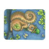 Saint Patrick's Day LUCKY IRISH SQUIRREL MAGNET (Horizontal)