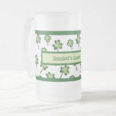 Saint Patrick's Day Lucky Mok Frosted Beer Stein (Voorkant links)