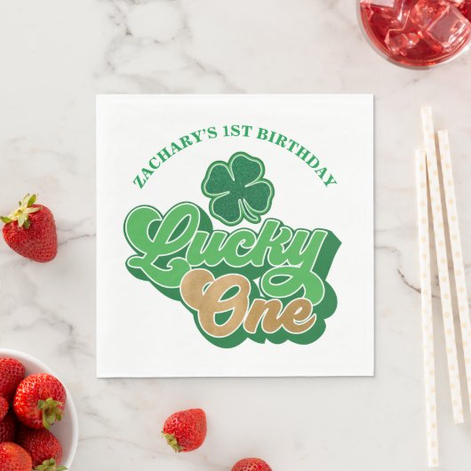 Saint Patrick's Day Lucky One Birthday Paper Napki Servet (Insitu)